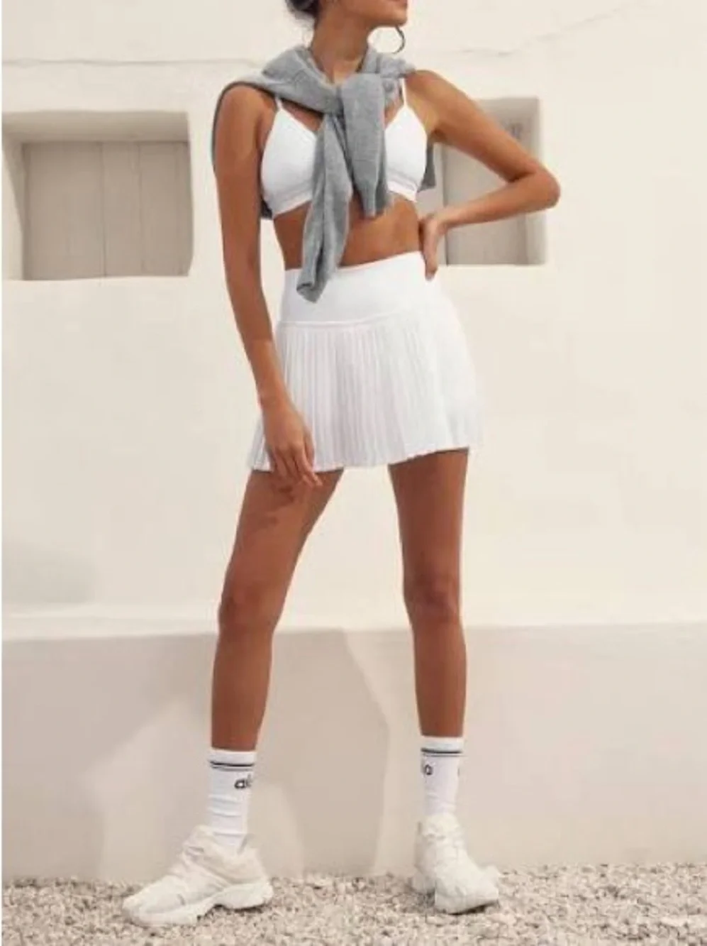 Alo GRAND SLAM TENNIS SKIRT Small White